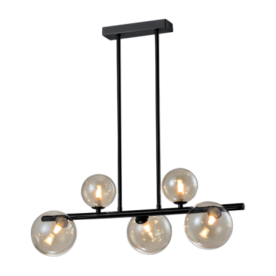 OLENA Chandelier 5xG9 black horizontal