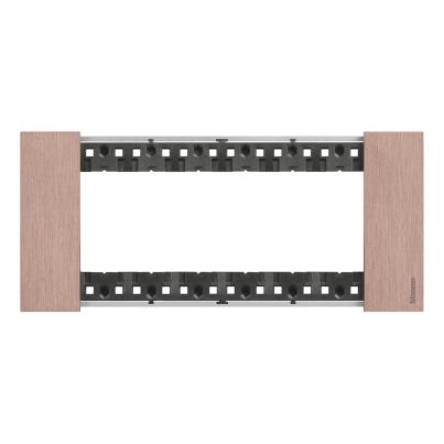 Рамка италиански стандарт LEGRAND Living Now, 6 модула, мед 