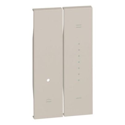 Лицев панел за димер с бутон LEGRAND Living Now, 2 модула, кремав