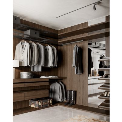 Modular walk-in corner wardrobe SL4262 - Sample