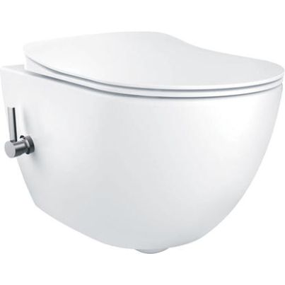 Peonia Zero wall-mounted toilet bowl + bidet function + toilet seat + concealed mixer