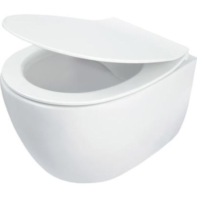 SILIA Wall-Hung Toilet without Rim + Toilet Seat