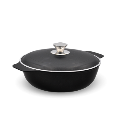 Cooking Pot AM COCO', with Lid, Non-stick, 28 cm, 4.5 L, Black