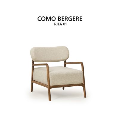 Wing chair COMO beige/RITA 01