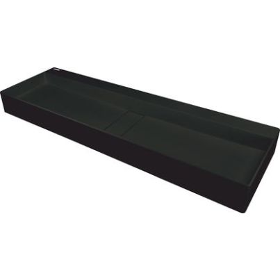BLUR Basin, 1200x400 mm, NERO, with Rosette