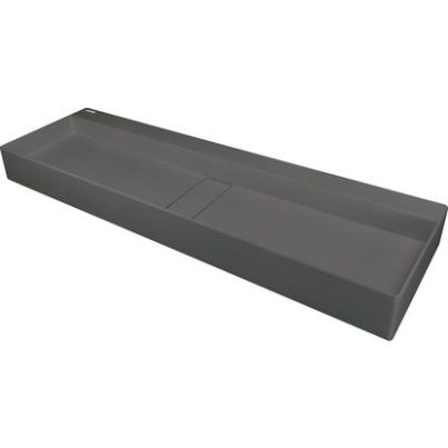 BLUR Basin, 1200x400 mm, Anthracite Metal, with Rosette