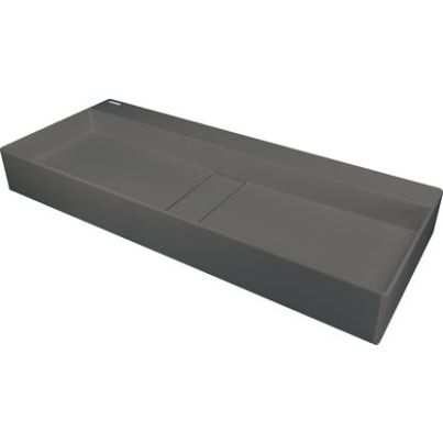BLUR Basin, 800x400 mm, Anthracite Metallic, with Rosette