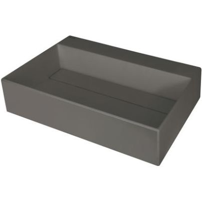 CORREO,Sink+Lid Granite Anthracite Metallic,600x400