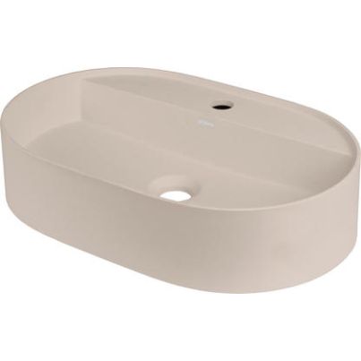 SILIA Basin with Tap Hole, Beige, 550x350 mm