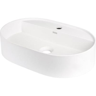 SILIA Basin with Tap Hole, Alabaster, 550x350 mm