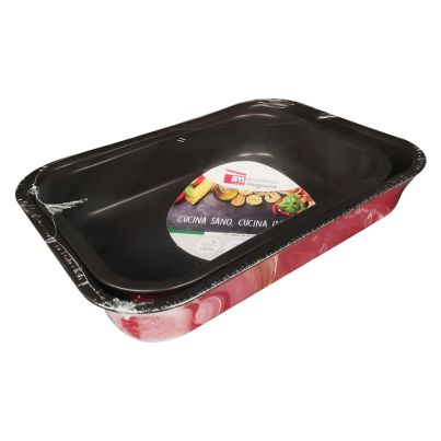 Rectangular Baking Trays AM Cucina Sano, Set of 2, 30/35cm, Red