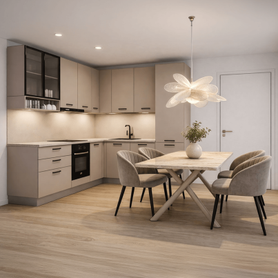 Готов проект за дневна зона VELVET