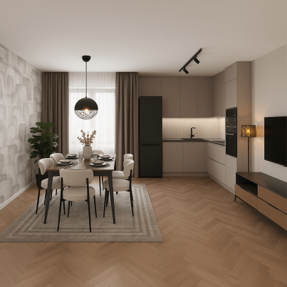 Готов проект за дневна зона RIVIERA