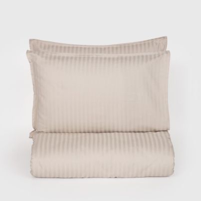 Двоен комплект спално бельо DILIOS Севиля Лукс, 3 части, пясъчно сив