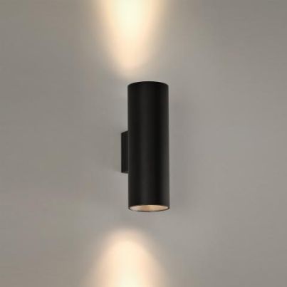 ACB Стенна лампа Pipe 3986-2X6W 3000K черна