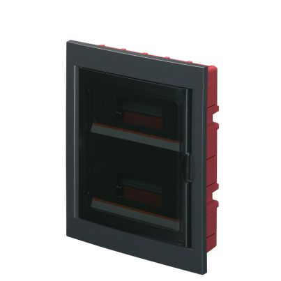 EC630 FLUSH MOUNT. ENCLOSURE 24 MOD. (2X12) BLACK, SHOCK RESISTANT