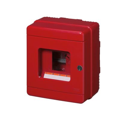 EC640 SURFACE ENCLOSURE 4 MOD.(1X4) +LOCK IP65 RED 960°C, 750N