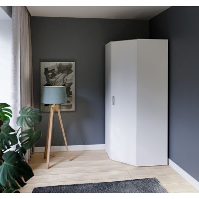 Ъглов гардероб FIVE ляв/десен 90 см, бял
