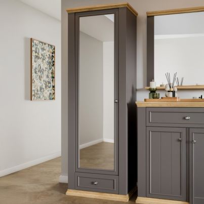 Shoe wardrobe THIRTEEN, 69.3/202.1 cm, Grey