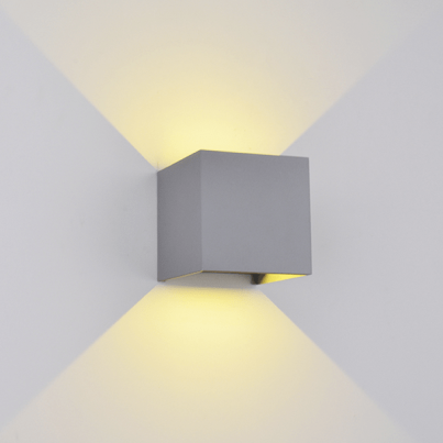 969 LED АПЛИК КВАДРАТ 2X5W 4000K IP54 СИВ