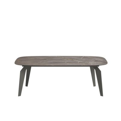 HEXAGON COFEE TABLE 120x75 TOP GOLD MARBLE 