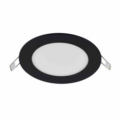 V ROUND RECESSED LED PANEL BLACK 4000K 6W