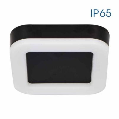 V LED CEILING LIGHT DOLCE/SQ 15W 4000K BLACK IP65