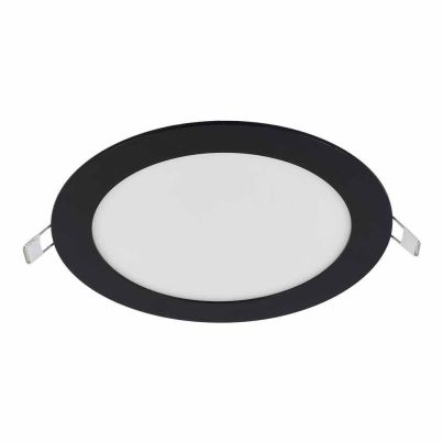 V ROUND RECESSED LED PANEL BLACK 4000K 12W