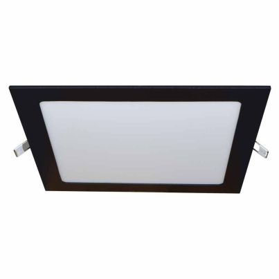 V SQUARE RECESSED LED PANEL BLACK 4000K 18W