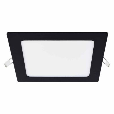 V SQUARE RECESSED LED PANEL BLACK 4000K 12W