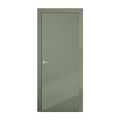 Interior Door with Frame EKASA INCONTRI 80x210х12 cm, with Hinges, Magnetic Lock, Olive Green