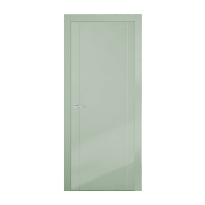 Interior Door with Frame EKASA INCONTRI 80x210х12 cm, with Hinges, Magnetic Lock, Sage Green