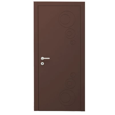 Interior Door with Frame EKASA INCONTRI IN-RIM 90x240х12 cm, with Hinges, Magnetic Lock, Cacao