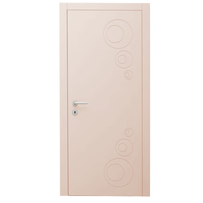 Interior Door with Frame EKASA INCONTRI IN-RIM 90x240х12 cm, with Hinges, Magnetic Lock, Pink Powder