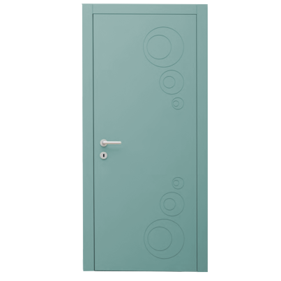 Interior Door with Frame EKASA INCONTRI IN-RIM 90x240х12 cm, with Hinges, Magnetic Lock, Laguna Blue