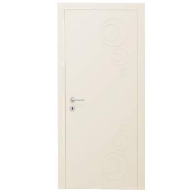 Interior Door with Frame EKASA INCONTRI IN-RIM 90x240х12 cm, with Hinges, Magnetic Lock, Cream