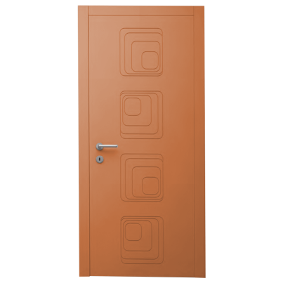 Interior Door with Frame EKASA INCONTRI IN-RING 100x240х12 cm, with Hinges, Magnetic Lock, Amber