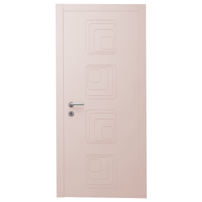 Interior Door with Frame EKASA INCONTRI IN-RING 100x240х12 cm, with Hinges, Magnetic Lock, Pink Powder