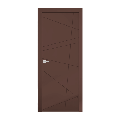 Interior Door with Frame EKASA INCONTRI STELLA 80x210х12 cm, with Hinges, Magnetic Lock, Cacao