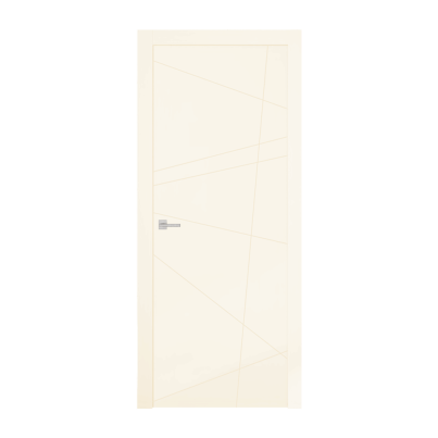 Interior Door with Frame EKASA INCONTRI STELLA 80x210х12 cm, with Hinges, Magnetic Lock, Cream