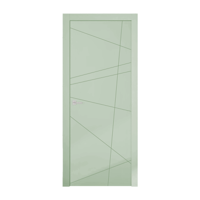 Interior Door with Frame EKASA INCONTRI STELLA 80x210х12 cm, with Hinges, Magnetic Lock, Sage Green