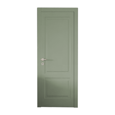 Interior Door with Frame EKASA KUADRA 80x210х12 cm, with Hinges, Magnetic Lock, Olive Green
