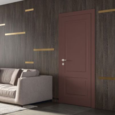 Interior Door with Frame EKASA KUADRA 80x210х12 cm, with Hinges, Right Magnetic Lock, Cocoa