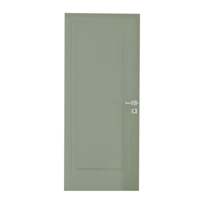 Interior Door with Frame EKASA LIGHT 80x210х12 cm, with Hinges, Magnetic Lock, Olive Green