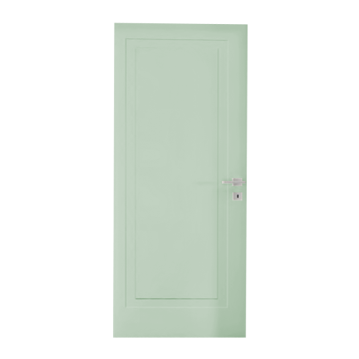 Interior Door with Frame EKASA LIGHT 80x210х12 cm, with Hinges, Magnetic Lock, Sage Green