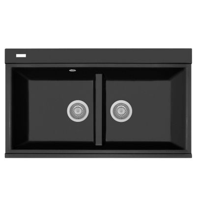 Kitchen sink LUX 86-20 860x510mm black matte