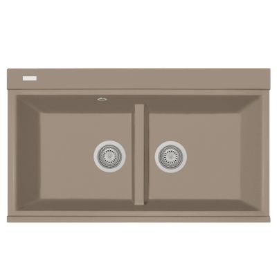 Kitchen sink LUX 86-20 860x510mm brown