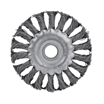 Twist knot wire wheel brush angle grin D100mm