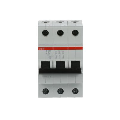 ABB Miniature circuit breaker SH203-C10 10A 3P 6kA curve C