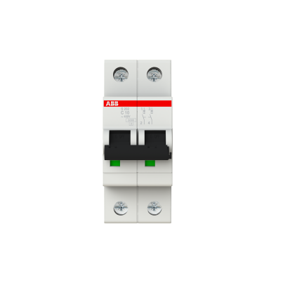 ABB Miniature circuit breaker for industrial use S202-C10 10A 2P 6kA curve C